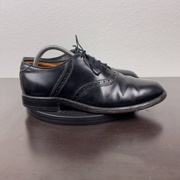 ALLEN EDMONDS Shelton Oxfords Dress Shoes Black Leather Mens Size 8.5 - Picture 4 of 10